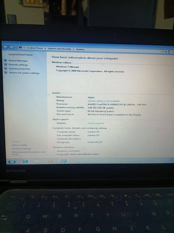 Lenovo i5 4th Generation With Ssd 128gb ThinkPad 3