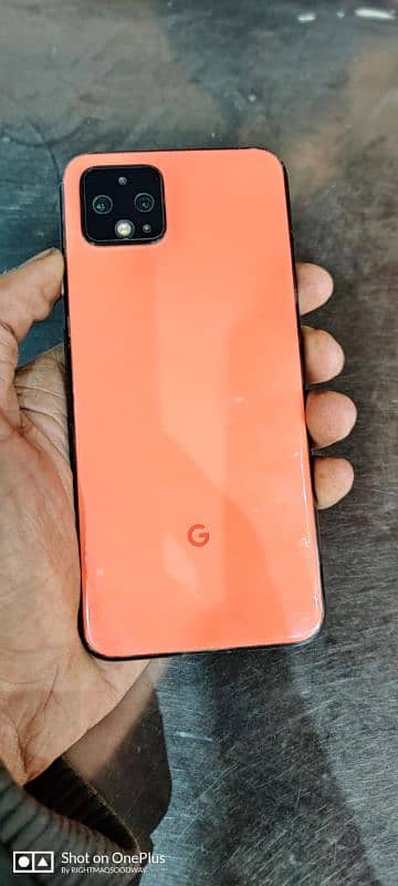 Google pixel 4 . . . . orangi color 6gb RAM 64 Gb ROM 9