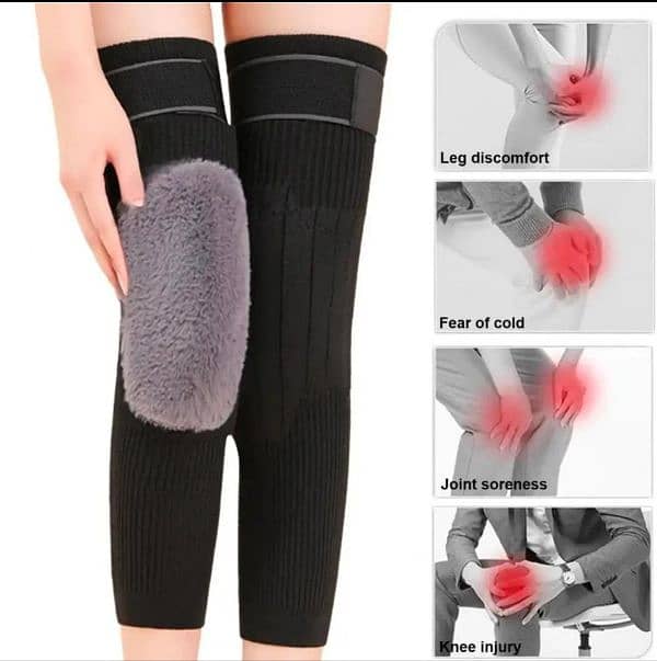 2 PCS UNISEX WOOL KNEE WARMERS 03143033923 1