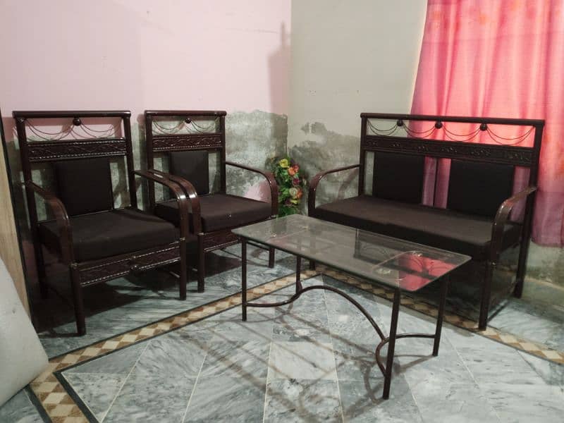 4 seater sofa with center table 2