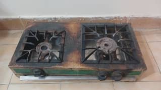 heavy weight double burner stove.