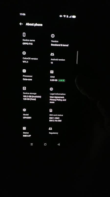 oppo F15 Mobile everything is ok 8/128 original 11