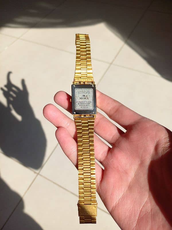 MEMA QUARTZ 22K ELECTRO GOLD PLATED 0