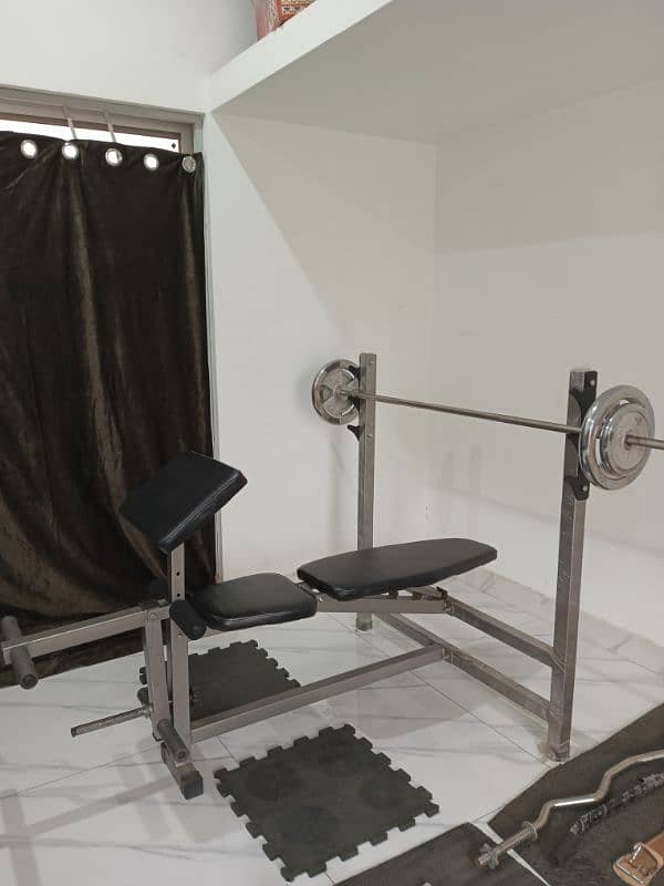 ADJUSTABLE BENCH WITH BENCH PRESS 8