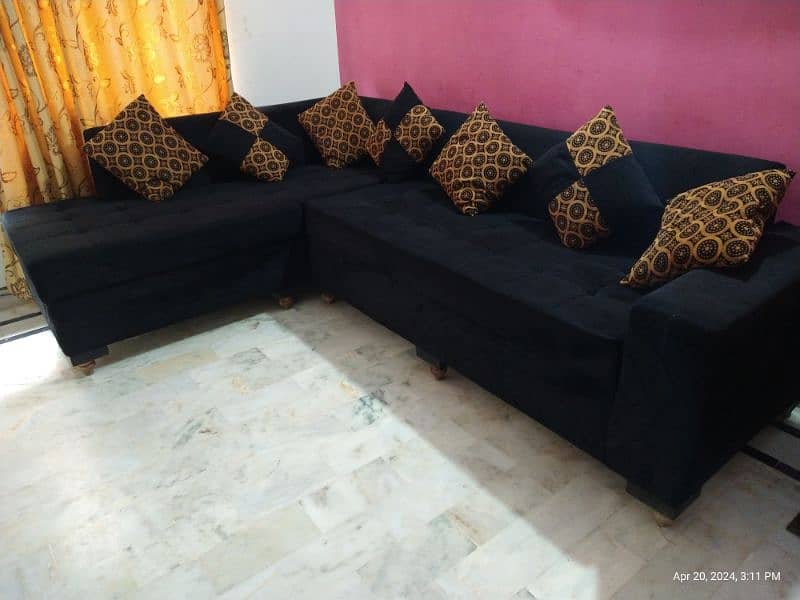 Diamond foam L shape 7 seater 1