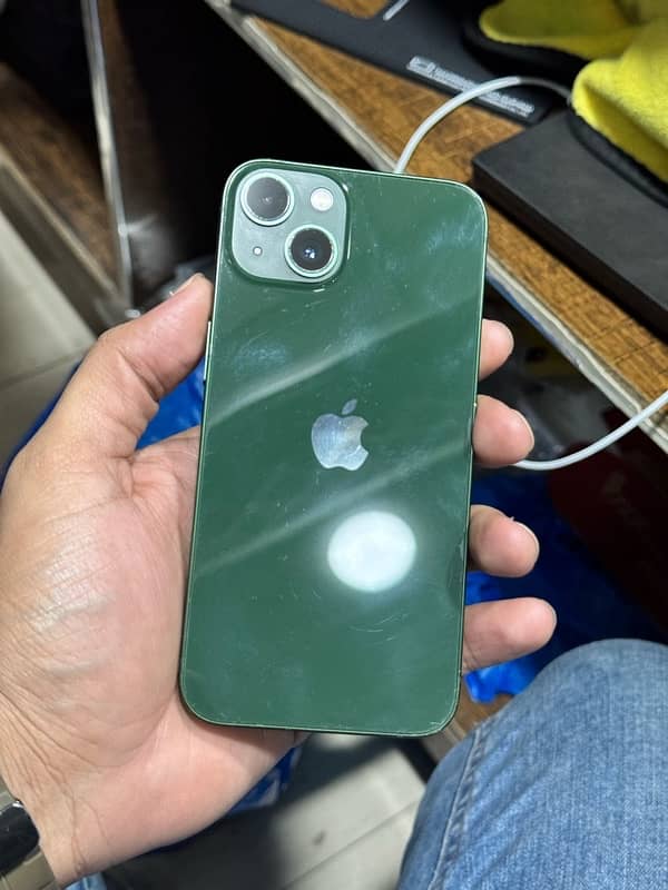 iPhone 13 alpine green 128gb pta approved water pack Health 98% 0