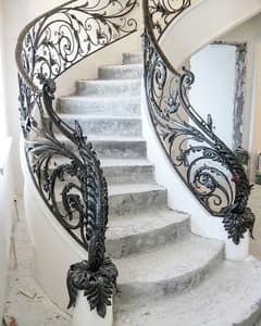 Stairs railing design -Grills-Safety Grill Laser Cut Design -interior