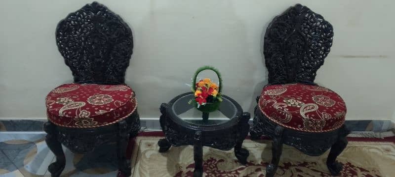 coffee chair set and center table for sale 4