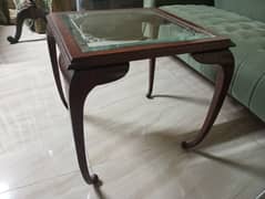 main centre table with 2 side tables