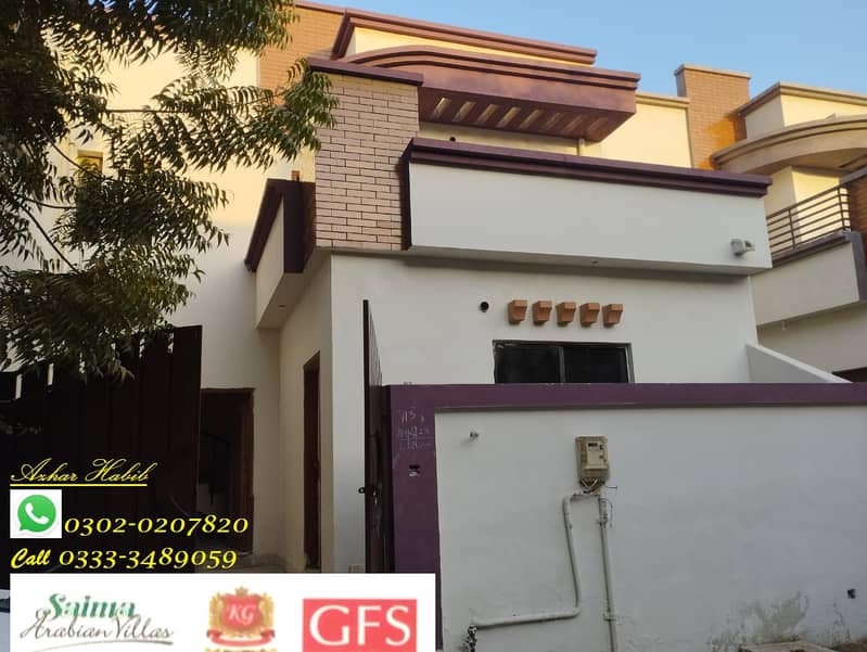 120 yard One Unit  Villa For sale Saima Arabian Villas North Karachi 0