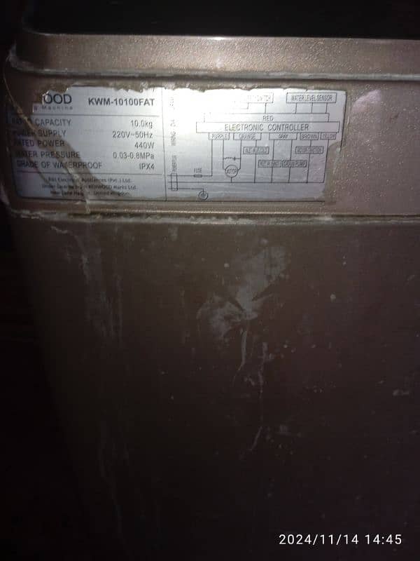 10 kg washing machine Kenwood 8