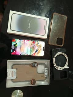 I phone 14 pro max 10 by 10 full box dual physical