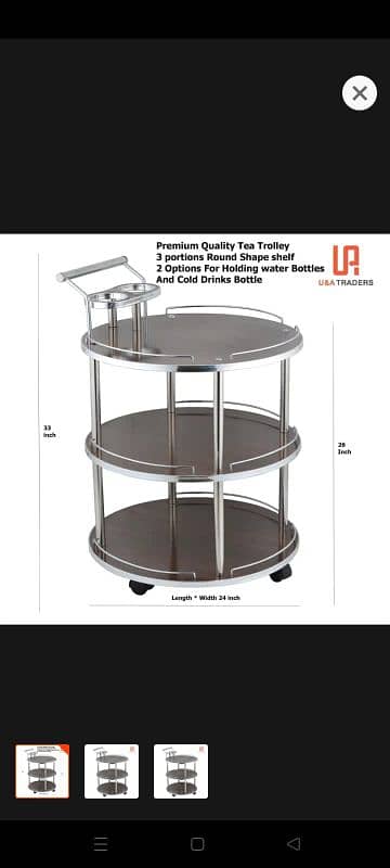 Food serving table or tea trolly for home ,cafe,Hotel and markets 4