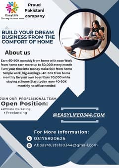 we are hiring staff for home based work