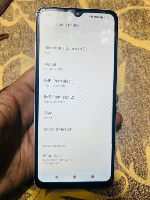 Redmi A3x 3GB 64GB just box open 11 month warrenty 7