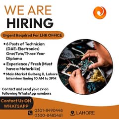 6Post Service Engineer and Technician