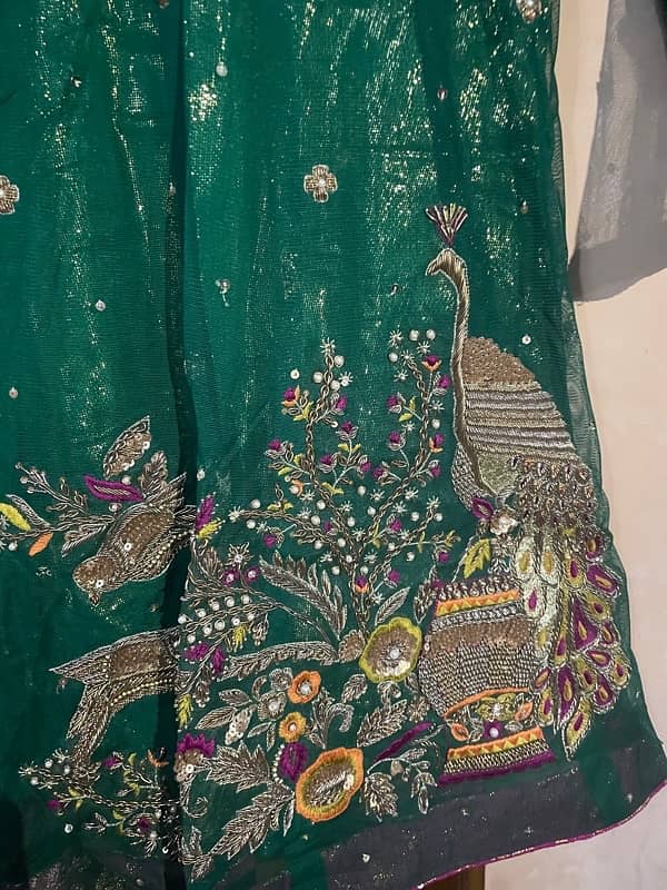 Mehndi dress Green Pink & Mustard color 2