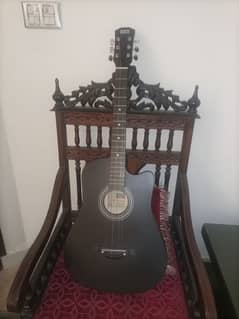 Matte Black Acoustic Guitar