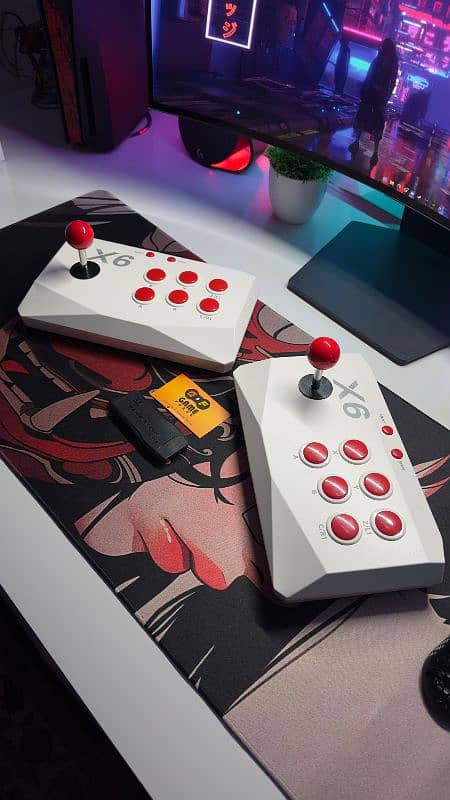 X6 ARCADE GAME STICK WITH 02 WIRELESS JOYSTICK - GAMESTICK *NEW* 5