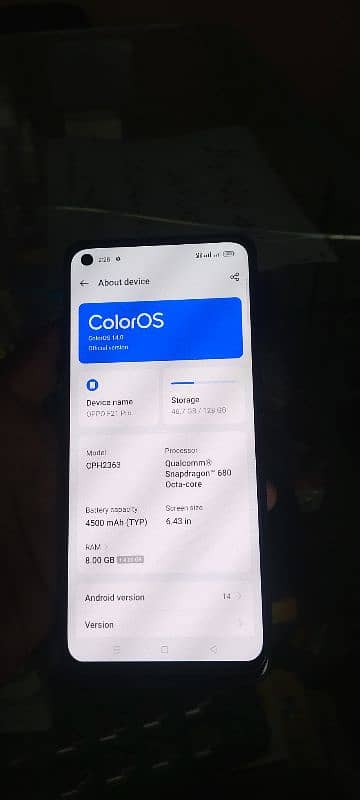 oppo f 21 pro 8/128 4