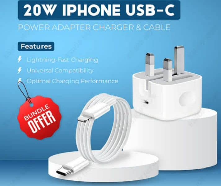 Apple iPhone 20 watt type C to type C adaptor + Cable 1