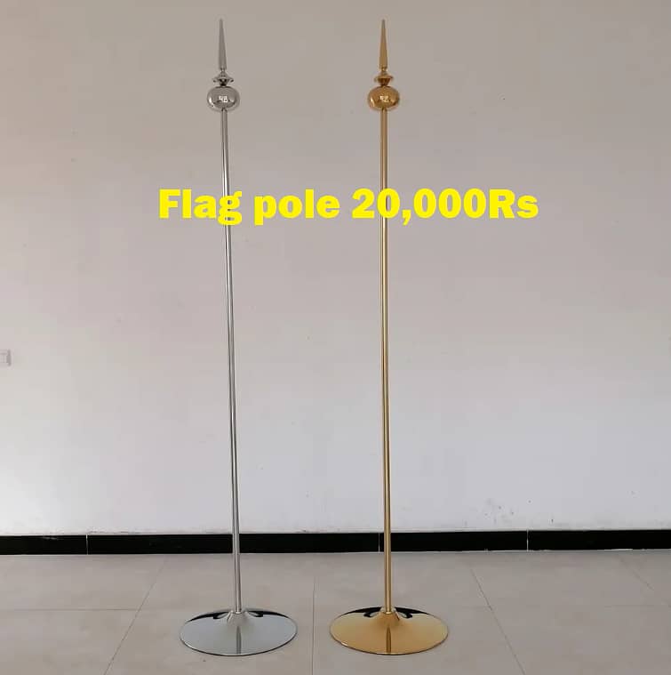 Indoor office Flag & Golden Pole  | VIP Car flag rod | Table flag 18