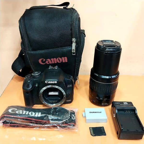 Canon 500D DSLR Camera with Canon 55-200 mm zooming lens 4