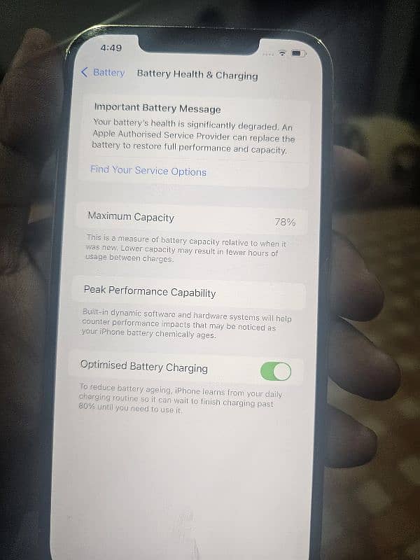 Iphone 12 Pro Max 128Gb Dual PTA with box and cable 78 battery health 7