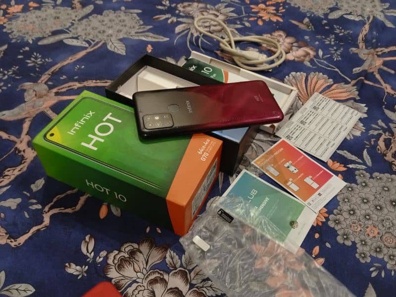 infinix hot 10 4 64 with box 03297033338 0