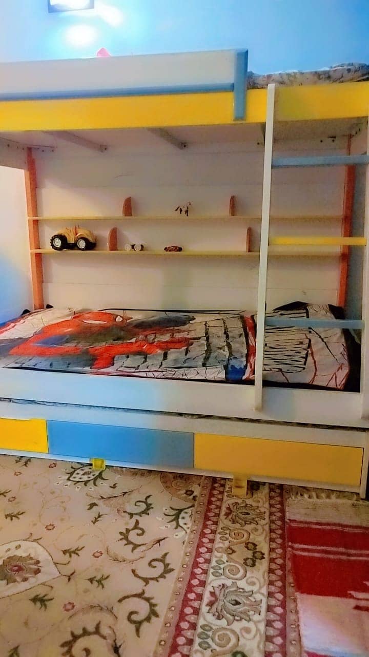 double bed | bunk bed | bed with matresses | triple bed 1