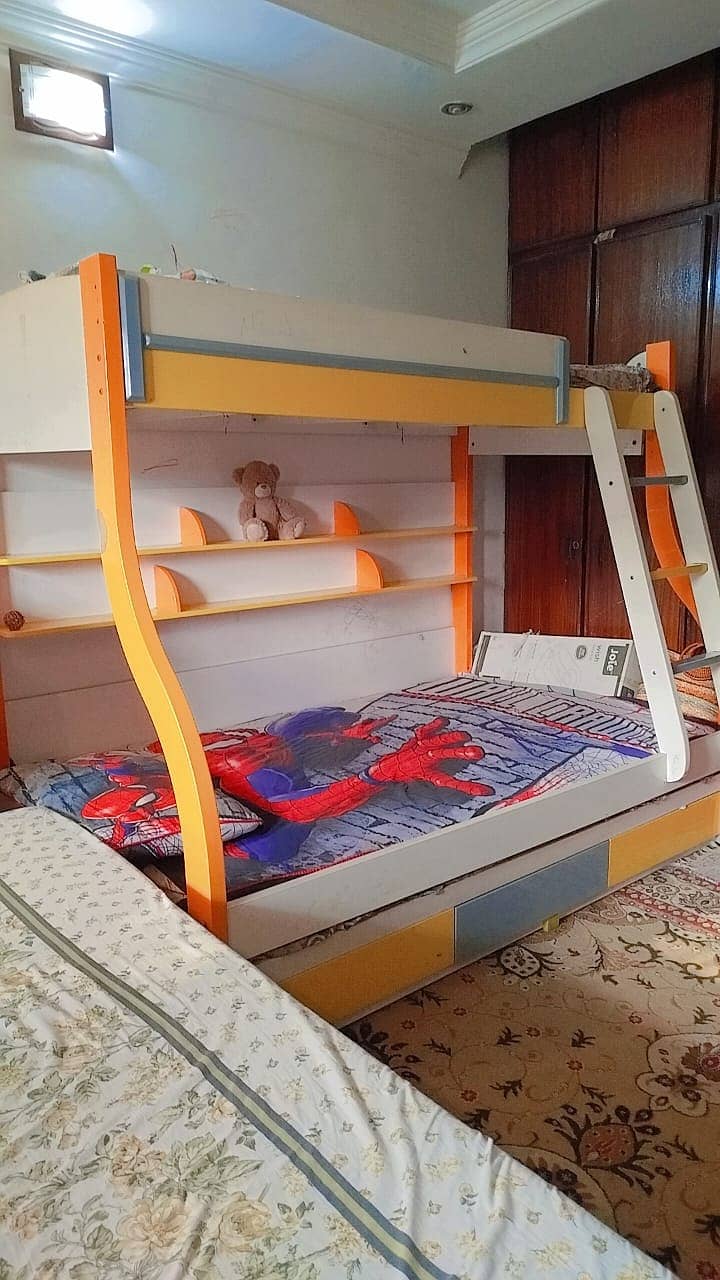 double bed | bunk bed | bed with matresses | triple bed 4