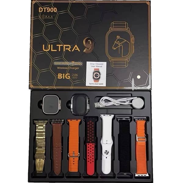 DT900 ULTRA Smart watch with 7 straps 1