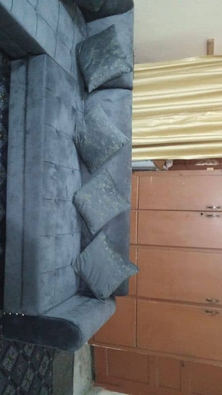 Dark Greyish L Shaped Sofa 1