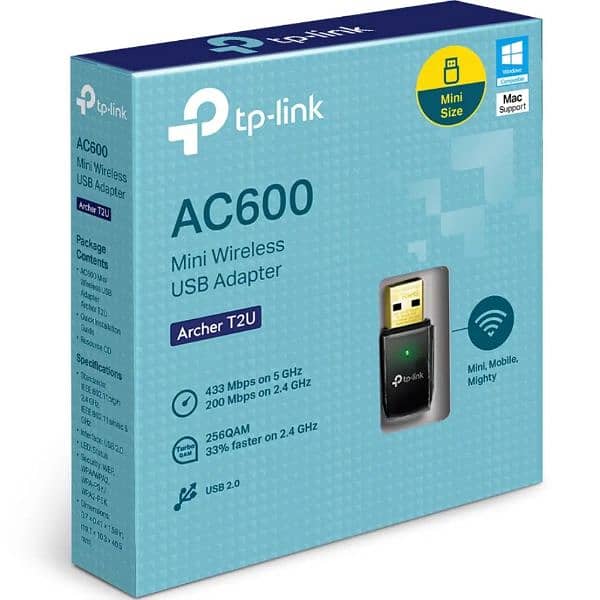 TP Link AC600 Archer T2U Mini Wireless Device 0