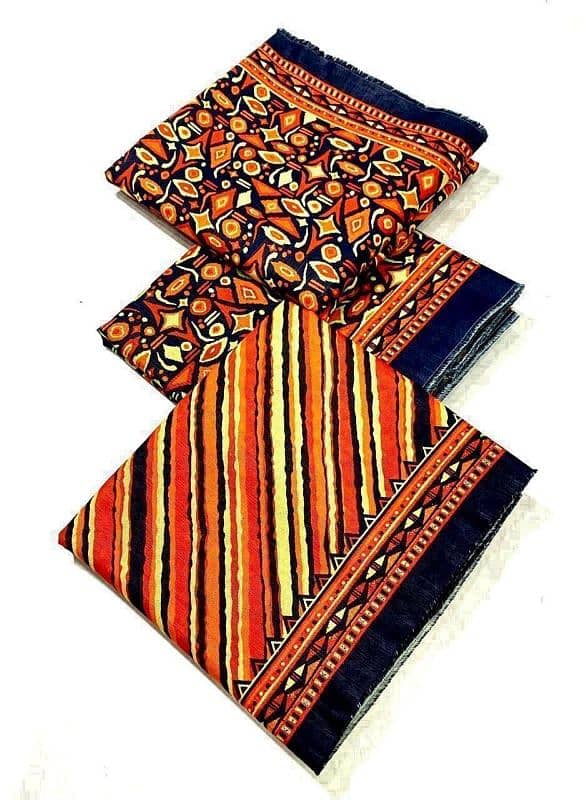 Bin Saeed  Original 3pc Printed Khaddar Clothes 2