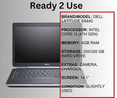 Dell Latitude E6440 Core i3 4th Generation