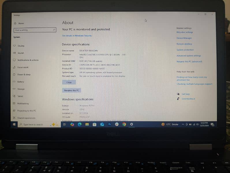 HP LAPTOP 8gb RAM with 2.5 processor 3