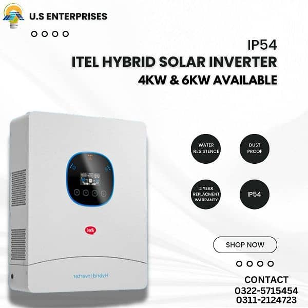 itel 4kw/6kw ip54 hybrid inverter/Inverex nitrox 3/6/8kw/Solis/crown 1