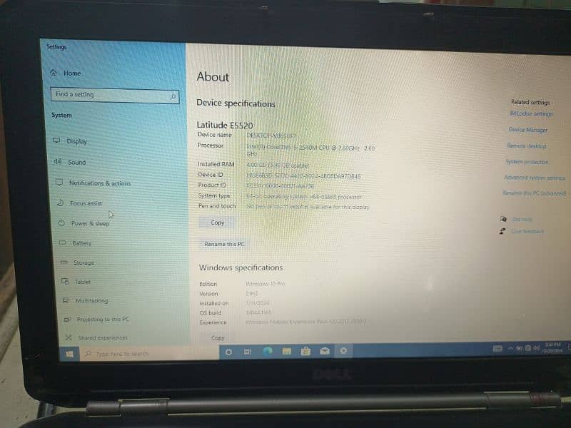 Dell laptop i5  6 gb ram 320 gb storage 1