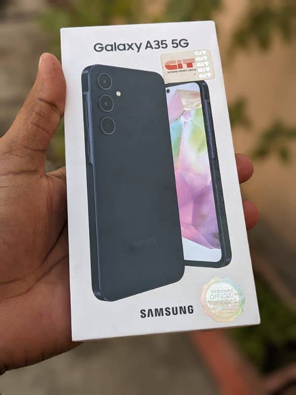 Samsung A35 5G. only Box open 3