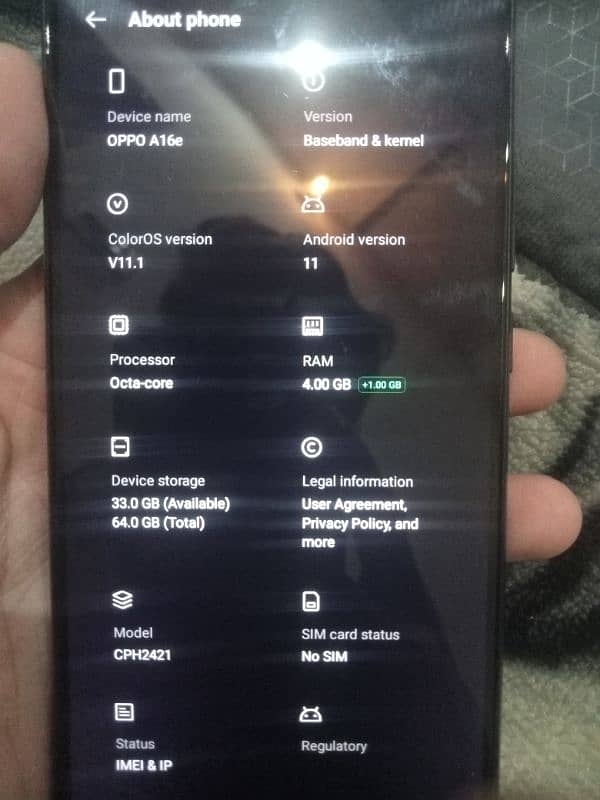 Oppo A16e For Urgent Sale 2