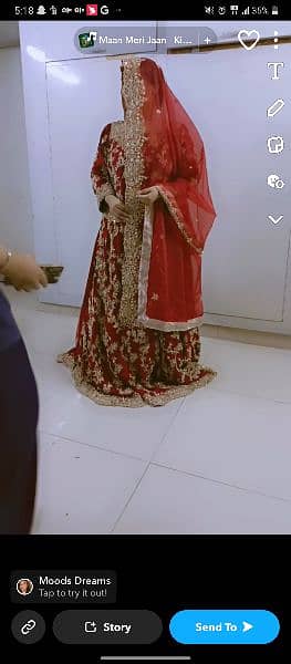 Red bridal lehnga 5