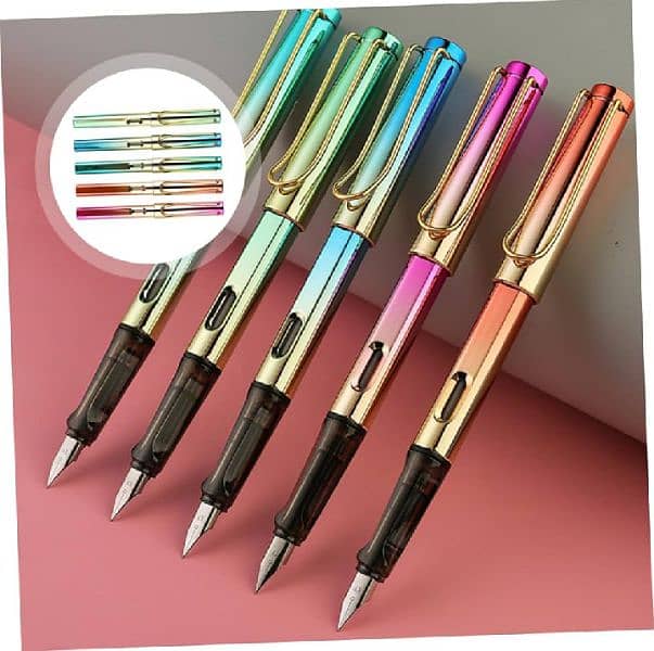 rainbow shining pen for school office . stationery ,fountain,ink. pen 4