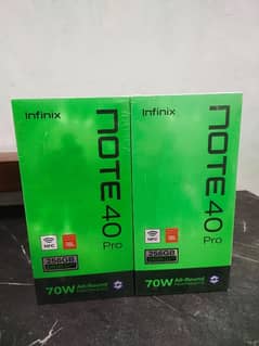 Infinix Note 40 pro Box pack full 1 year warrenty