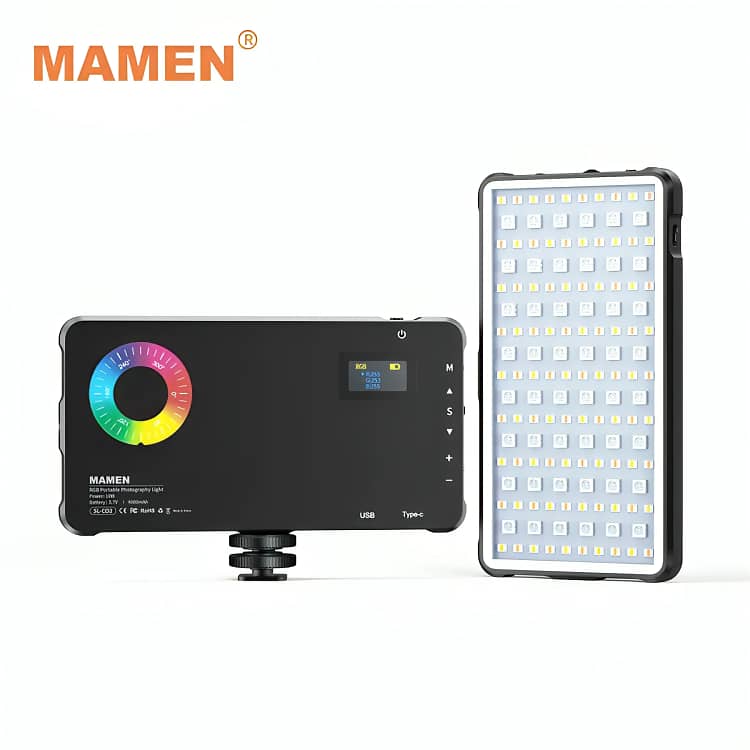 MAMEN SL-C02 Power Bank RGB Photography LED color fill light 2500-9000 2