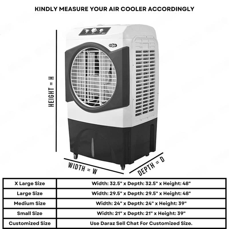 Room Cooler Cover - Air Cooler Dustproof Cover - Durable Parachute Fa 2