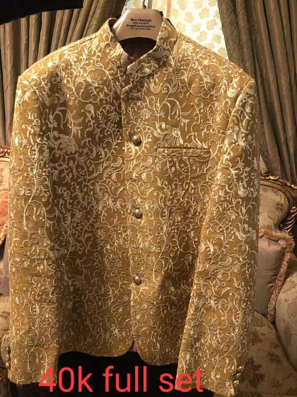 Groom Sherwani and Mehndi Dress 6