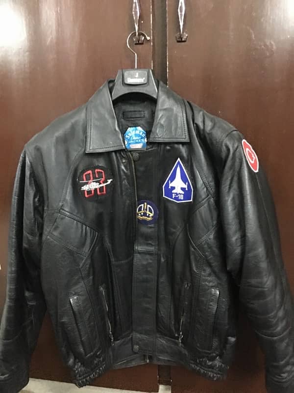 Top Gun style leather jacket 1