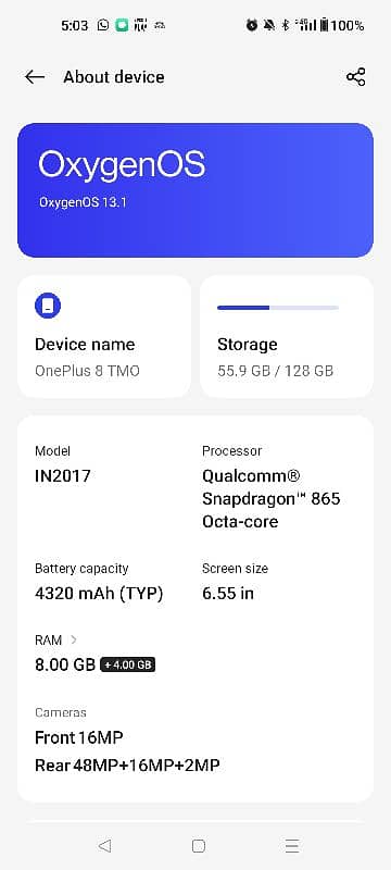 OnePlus 8T 8+4/128 gb 0