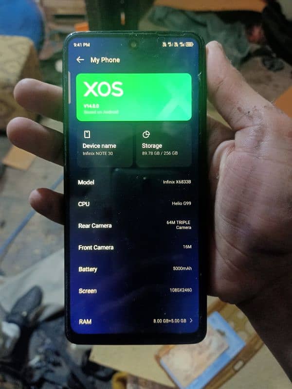 infinix note 30 8+5/256 10/10 condition Bilkul scrachles hai 1